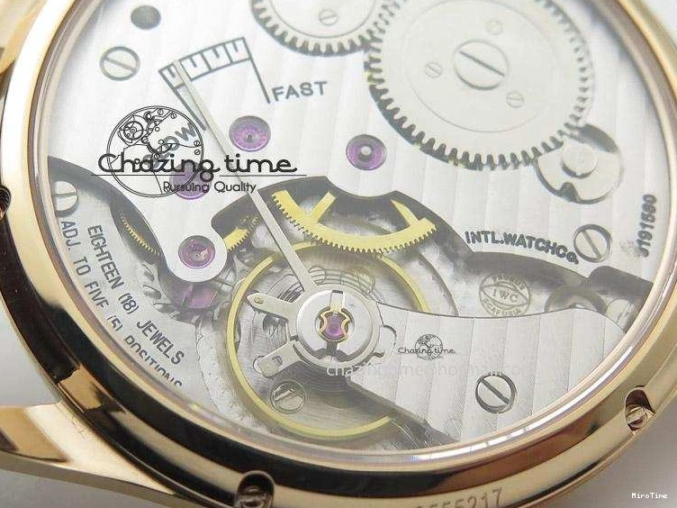 MIROTIME 0422 Compact Portuguese IW545409 RG ZF 1:1 Best Edition White Dial On Brown Leather Strap A 7336